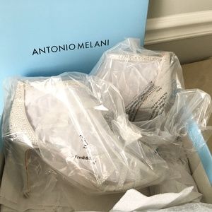 Antonio Melani Paoline silver sparkle heel 8.5